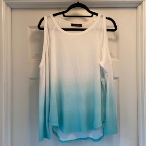 Lightweight top with perk-a-boo sleeves